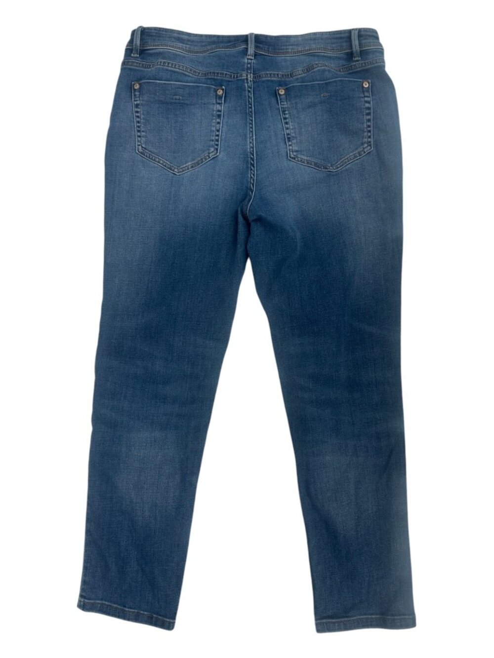 J Jill Authentic Fit Slim Ankle Jeans Womens 12 Medium Wash Blue Denim Stretch - Picture 3 of 11